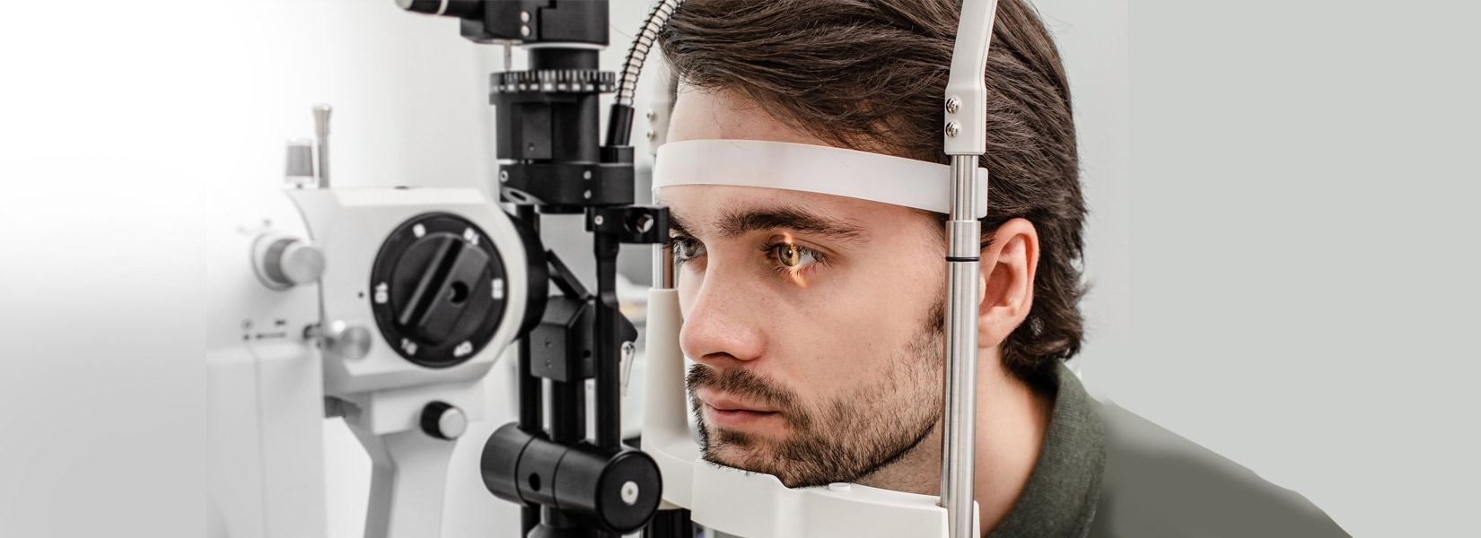 young man during eye exam in Highland